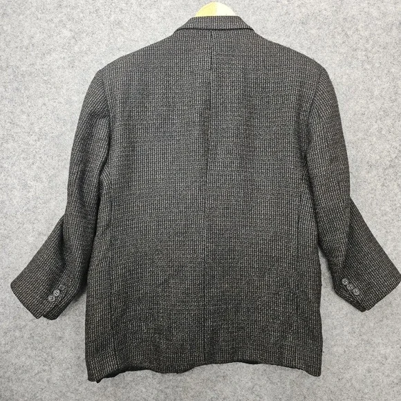 Peruvian Alpaca Blazer Mens 40S M Black LE COLLEZIONI Tweed Fleck Sport Coat USA